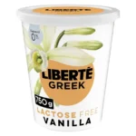 Liberté Greek 0% Lactose free Yogurt, vanilla 750g