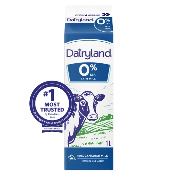 Dairyland skim milk, 1L
