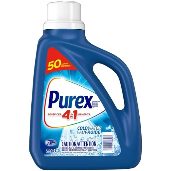 Purex 4 in 1 Concentrated Liquid Laundry Detergent, Coldwater, 2.03 L