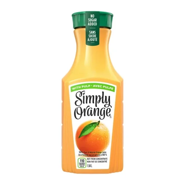 Simply Orange With Pulp Bottle, 1.54 L