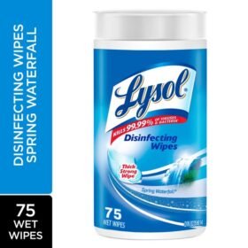 Lysol disinfecting wipes spring waterfall, 75 wet wipes