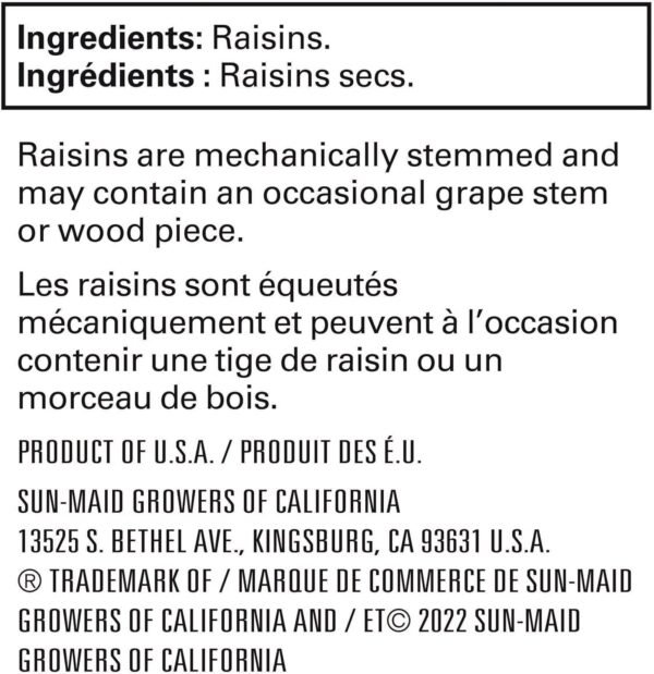 Sunmaid California Raisins Pouch 750g - Image 3