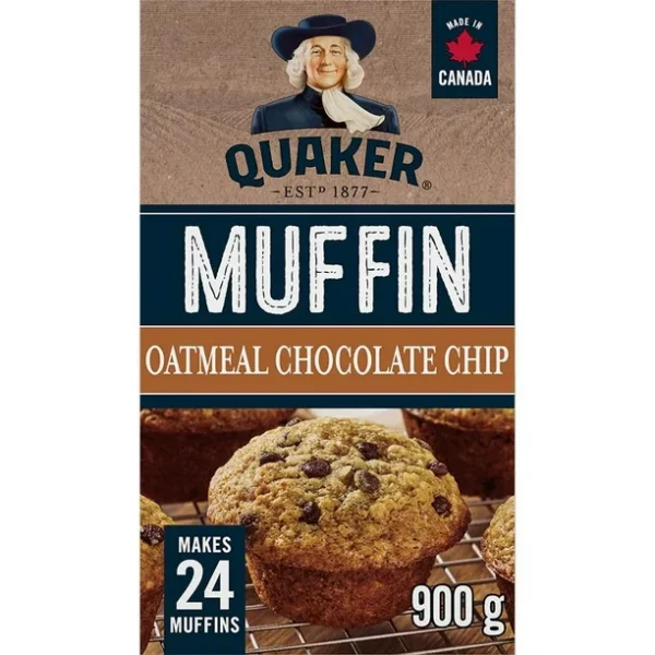 Quaker muffin oatmeal chocolate chip, 900gr