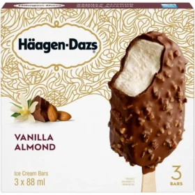 Häagen-dazs vanilla almond ice cream, 3x88ml