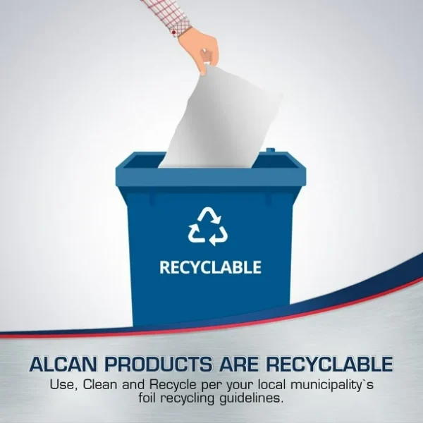Alcan® Aluminum Foil Wrap, 12"x100' 1-pack - Image 4