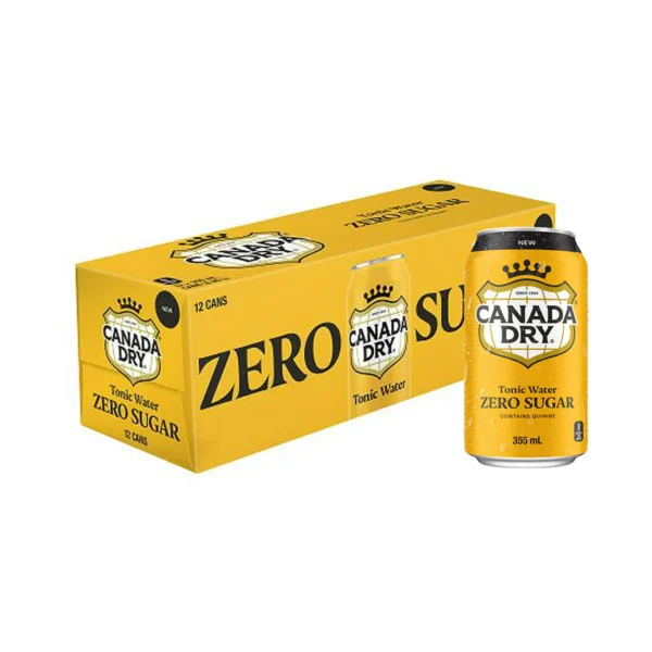 Canada dry tonic water zero sugar 12x355ml