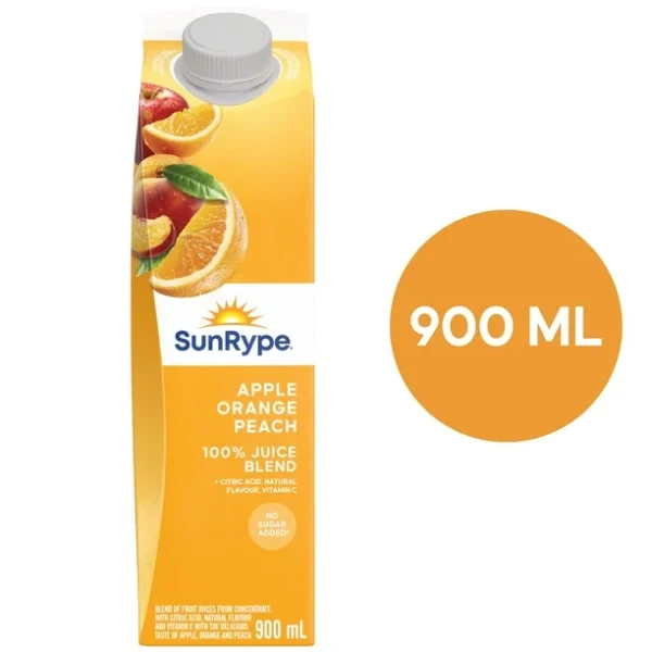 SunRype Apple Orange Peach, juice 900ML