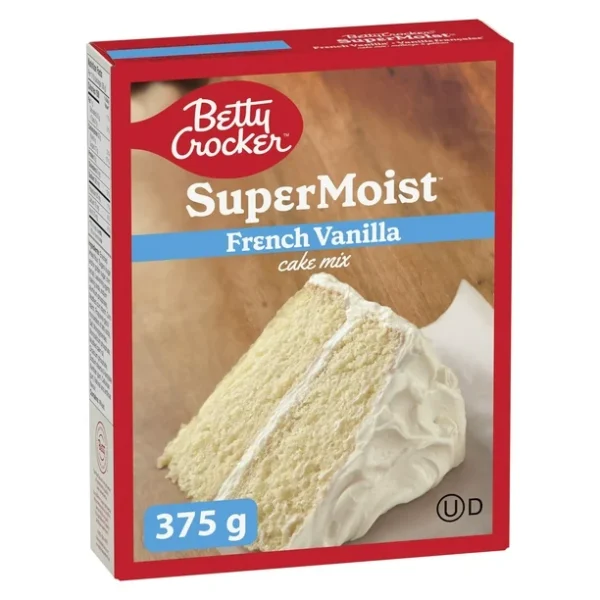 Betty crocker super moist french vanilla cake mix, 375 g