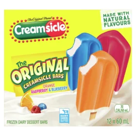 popsicle creamsicle frozen desert bars, 12x60ml