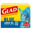 Glad blue recycling bags large 90 liters. 30 bags