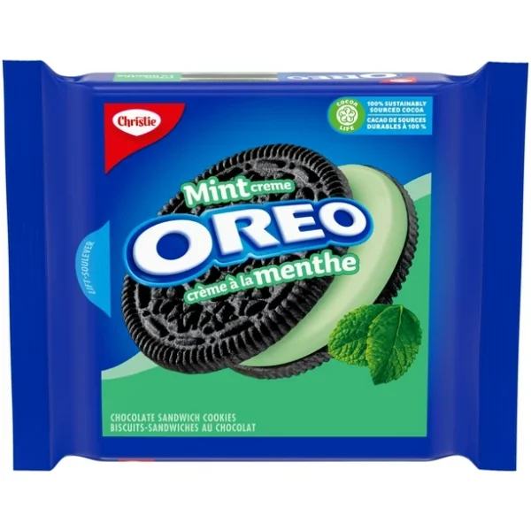 Oreo mint Crème sandwich cookies, 261 g