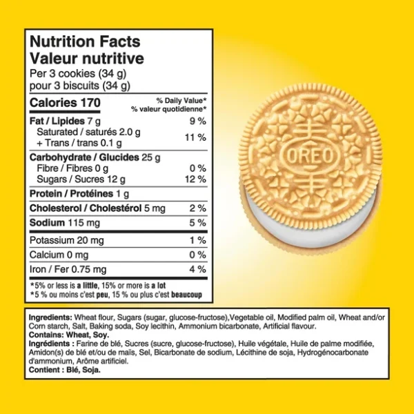 Oreo golden vanilla sandwich cookies 270g - Image 3