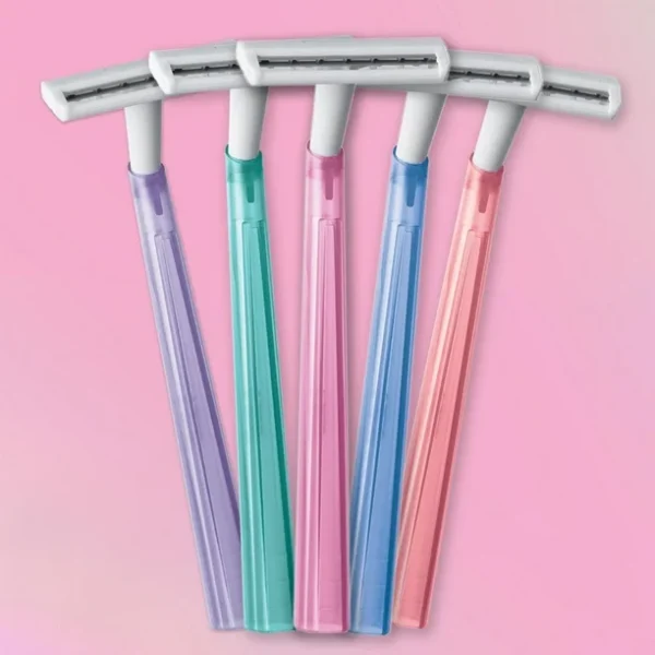 BIC Silky Touch Women's Disposable Razors, With 2 Razor Blades, Pretty Pastel Razor Handles 10 count - Image 2
