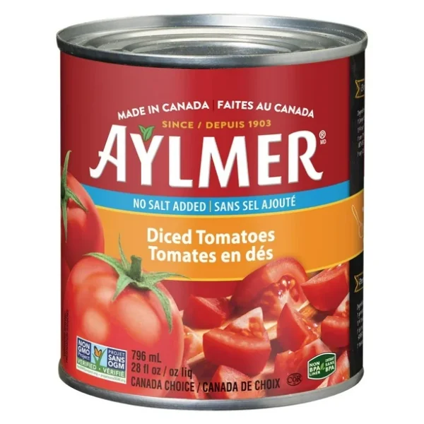 Aylmer Tomatoes Diced, No Salt Added, 796 ml - Image 3