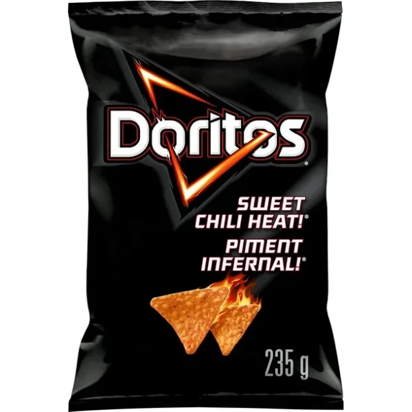 Doritos Sweet Chili Heat! flavoured tortilla chips, 235 g